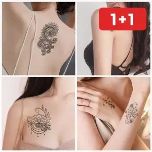 타투 스티커 워터밤 문신 바디 팔 등 여성 패션 데코