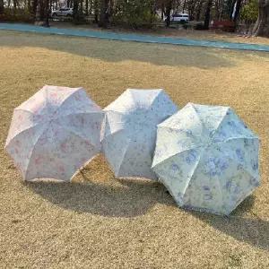 선물상자포장 우아한 레이스 암막 튼튼한 양산 꽃 플라워 양산 3종 (옵션선택)