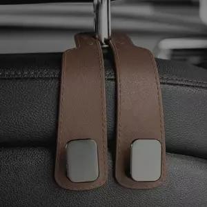 (색상 차량용 다용도 헤드레스트 걸이 브라운)[싸더라] 차량용 헤드레스트 걸이 핸드폰 가방걸이 시트 후크