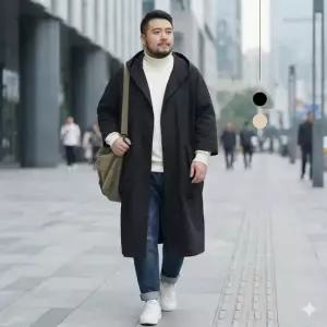 남성 간절기 봄 빅사이즈 야상 점퍼 후드 바람막이