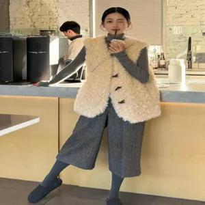 여자 뽀글이 조끼 베스트 빅사이즈 퍼 중년 보온 후리스