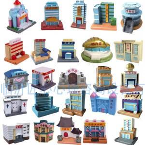 레진 피규어 정신적 심리적 모래상자 게임 박스 코트 테라피 빌딩 건축 컬렉션 25개/세트