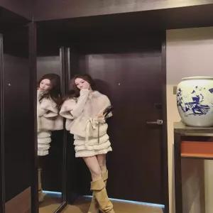 여성 퍼 케이프 반팔 숏코트 모피 아우터 빅사이즈 자켓