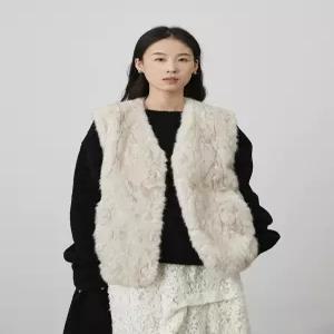 여성 조끼 빅사이즈 베스트 후리스 페이크퍼 털