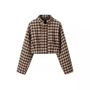 와칸다 여자 여성용 가을 체크 상의+반바지 세트 정장세트 KKE3