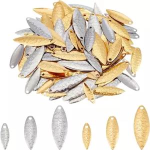 프리블로스 120개 낚시용 스푼 스테인리스 스틸 스피너 블레이드 어트랙터 소금물 루어 미끼 공예 용품