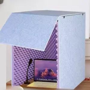 간이 방음 부스 미니 노래방 흡음면 가정용 방송 이동식 녹음실 녹음 보컬