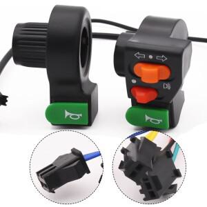 전동 스쿠터 핸들 스위치 3 in 1 전기 자전거 오토바이 방향 지시등 경적-헤드라이트 제어