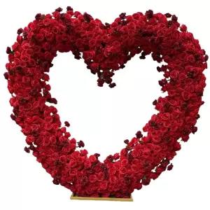 하트 모양 야외 대형 아치형 장식품 조형물 장식 골드 싱글2x2m 연인 포토존