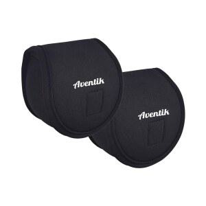 아벤틱 네오프렌 플라이 낚시 릴 케이스 파우치 커버 피팅 5/6 7/8wt 보관 (블랙, 2-PACK 5/6)