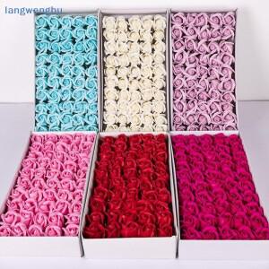 50개/박스 비누 장미 로맨틱 웨딩 발렌타인데이 DIY 선물 홈 데코레이션 파티 꽃 장식 용품