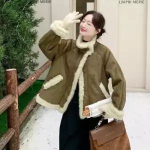 여성 램스울 라이크 코트 퍼 모피코트 OP1