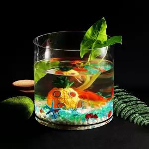 원형 어항 거실 어장 원통 금붕어 투명 오픈형 관상어 수조