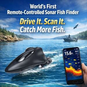 무선 어군탐지기 보트, 소나 탑재, 리모컨 RC 낚시 앱 WiFi 스마트 장거리 스캔
