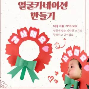 카네이션 얼굴 꽃 만들기 키트 어린이집 DIY 가정의달 어버이날 스승의날 선물 유치원 미술 부모님 감사