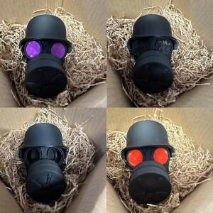 재미 있은 가스 마스크 트레일러 히치 커버 인쇄 된 헬멧 모양의 먼지 캡 커플 링 용 녹 방지 범용 견인