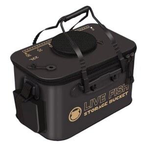 낚시용 양동이 쿨러 박스 접이식 낚시 물받이 22L 대용량 활어 버킷 물고기 보호 미끼 보관함 생먹이 용기 피싱 어류 운송 휴대용 휴대가 편리함 야외 여행 아웃도어 활동 집수 관개 세차 세탁 다용도