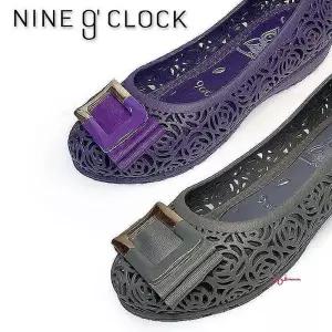 여성 젤리 플랫슈즈 부엉이 나인어클락 단화nop549