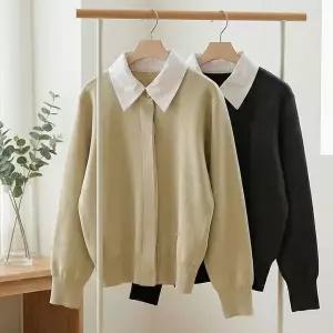 [NS홈쇼핑][샵앤] 여성 카라넥 속단추 풀버튼 쫀쫀 니트 가디건 DGB-WCD-2515..