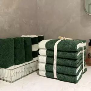 [NS홈쇼핑]테리파머 200g 스트라이프 호텔수건 5장 타올 타월 수건세트[35829556]