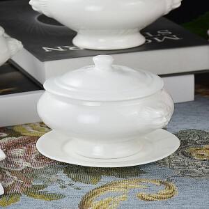 프랑스 스타일 세라믹 손잡이 수프 그릇 버섯 크림 사자 머리 높은 받침 가정용 오븐 사용 가능