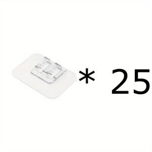 방수 접착 스트립이 있는 25PCS 크리스마스 스트링 라이트 클립 야외 장식 후크 외부 자외선 방지 로프 홀