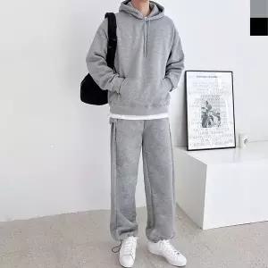 WL GBB HF760M-HF287M 기모 후드티 와이드팬츠 세트-양털 양털 기모안감