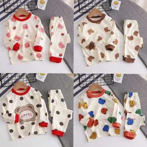 도트 204979 베어 아동 패턴 실내복세트mno150