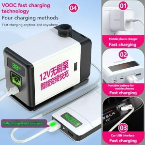 휴대용 무선 전기 샤워기, 7800mAh 배터리 브러시리스 펌프 포함, 야외 목욕, 캠핑, 애완동물 및 시골집용