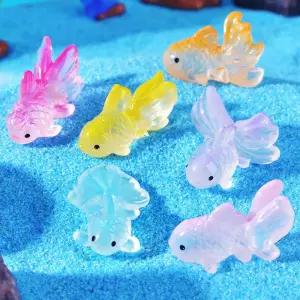 500697 투명 컬러 금붕어 피규어 10p