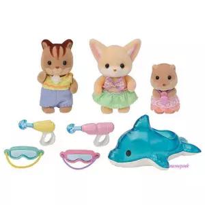 실바니안 물놀이 패밀리 단짝 아기친구들의 돌고래 장난감 피규어 인형wxy089
