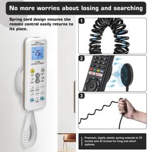 리모컨/열쇠/소형 도구용 리모컨이 포함된 접이식 스프링 자기식 벽걸이형 분실 방지 로프