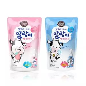 샤워메이트 말랑이 핸드워시 흰우유향 250ML리필x5개묶음