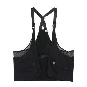 [hurtbasuketto] 아웃도어 베스트 메시 여름 조끼 노스리브 얇은 소재 캐주얼 남녀 공용 워크 아우터 레이어드 작업용 낚시 등산 거스름돈 캠핑 포켓 경량 통기 선물