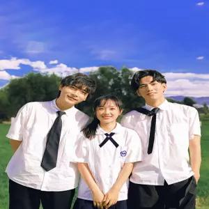 대만 교복 스커트 코스프레 가을 할로윈 의상 넥타이 스쿨룩 긴팔 체크 대만교복 졸업사진