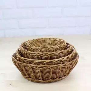 pp 라탄 미니원형바구니 소 화분 야채 채소 수납 머들러 이자카야