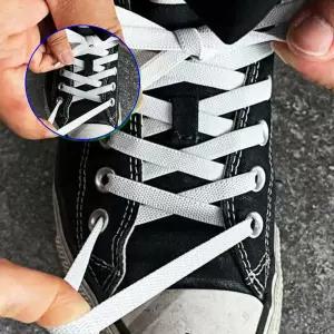 쌍문상회 지금 필요한 고무신발끈 깔끔한 운동화끈 100cm 화이트 탄성 길이조절 편한착용