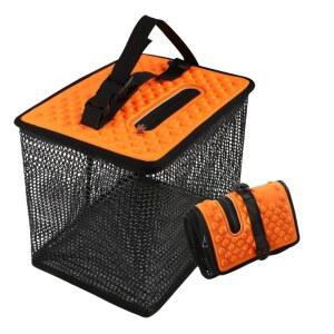 접이식 플로팅 스카리 낚시용 물고기 보관 농구 부유 5m 로프 포함 컴팩트한 수납 바위 낚시 미끼 아징 오징어 생먹이 활먹이 아지 활용 버킷