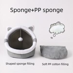고양이를위한 둥지 집 동굴 침대 사계절 유니버설 세미 폐쇄 귀엽고 편안한 새끼