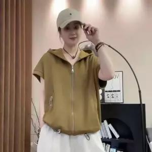 여자 캐주얼 조끼 후드 반팔 맛있음 정품 집업 스트링 나시 ST2