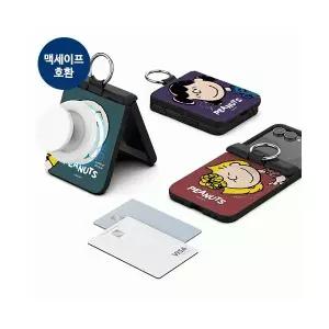 스누피 헬로 프렌즈 오토 힌지 보호 마그네틱 카드 도어 범퍼 케이스 갤럭시Z플립7(F766) 2380636 J