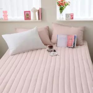매트커버 레이 누빔 리스 킹 (K) (핑크) 침대 패밀리 면리스 부드러운리스 국산리스