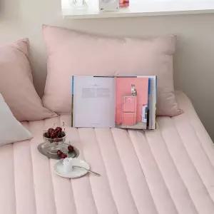 매트커버 레이 누빔 리스 슈퍼싱글 (SS) (핑크) 침대 면리스 부드러운리스 국산리스