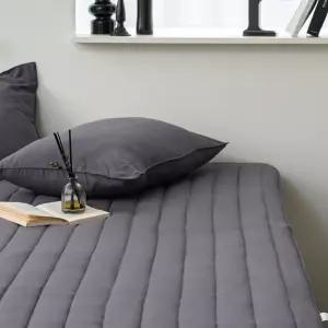 매트커버 레이 누빔 리스 슈퍼싱글 (SS) (차콜) 침대 면리스 부드러운리스 국산리스