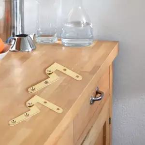 호환  4세트 센터 피벗 힌지 구리 다락방 사다리 하드웨어 키트숨김형