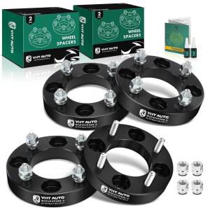 야마하와 호환되는 YHTAUTO 4x110mm 어댑터 1인치 스터드가 4PCS 25 블랙 스페이서 등급 러그 타이어 M10x1 76mm 스페이서 장착된 보어 12 센터