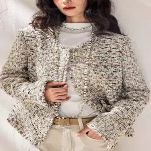 엘럽 여자 울 봄 라이트 코트 프렌치 모피 아사면 박템1