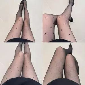 2개 무드픽패턴스타킹 팬티 포인트 하트 도트 사선줄 패션잡화