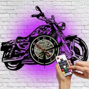 12인치 비닐 시계 무음 오토바이 테마 벽시계를 사용하여 거실과 침실에서 집을 꾸밀 수 있습니다 생일