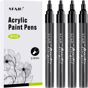 SFAIH 블랙 페인트 마커 펜 - 바위 그림 굵은 글씨 포스터 제작 라벨링 나무 표지판용 2-3MM 중간 팁